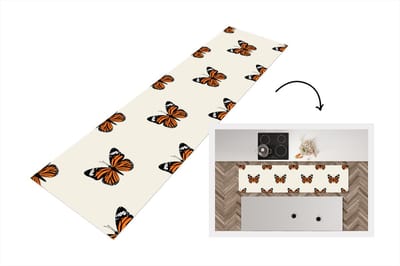 Keukenloper - Loper keuken - Vlinder - Insecten - Patronen - 200x50 cm - Keukenloper vinyl