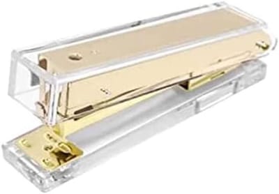Nietmachine Acryl - Bureau nietmachine - Papier binden - Snel laden functie - 5.7 inch - Helder roze goud