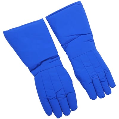 2 Stuks LN2 Handschoenen 48cm 4 Laags Constructie Lage Temperatuur Bestendig Antivries Vloeibare Stikstof blue