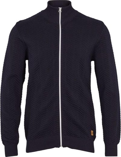 Kronstadt Trui Navy Carlo Zip Regular Fit - XL
