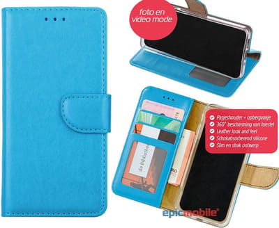 Hoesje geschikt voor Samsung Galaxy s10e Boek hoesje – Wallet portemonnee hoesje - Blauw