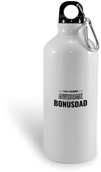 Hacebo® - I am a freaking awesome bonusdad waterfles - Papa - de meest geweldigste bonusvader - vader cadeautjes - vaderdag - verjaardagscadeau - verjaardag - cadeau - geschenk - kado - gift - vader artikelen - water fles - 400ML