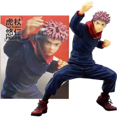 16CM Japan Anime Jujutsu Kaisen Figuur Itadori Yuji Gojo Satoru Vechtformaat Model Speelgoed voor Kinderen PVC Verzamelfiguur Statische Pop No box brown