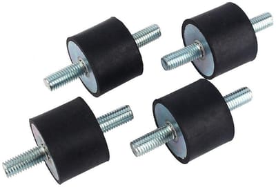 Dailygoods - Anti Trillingsdemper M10, 4 Stuks Rubber Demper, M10 40 * 30 Rubber Isolator Mounts Silent Block voor Luchtcompressors Benzinemotoren Waterpompen, Demping Geluidsreductie