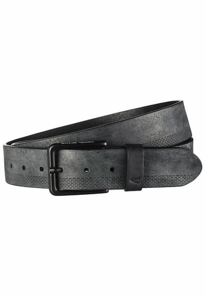 camel active Riem van nubuckleer - Maat menswear-4XL - Schwarz