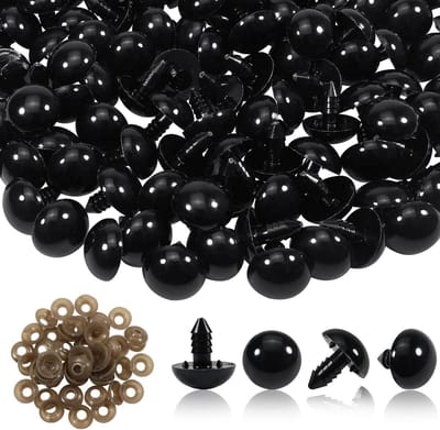 Dailygoods- Poppenogen 18 mm - Veiligheidsogen - Kunststof - 50 Stuks - Sluitringen - Eenvoudig te gebruiken