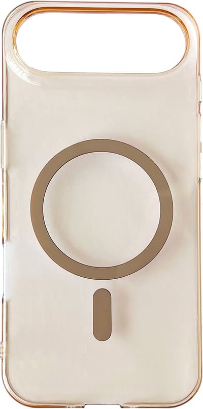 Casemania Hoesje Geschikt voor iPhone 17 Air - Oranje - Minimalistic Kristalhelder Back Cover Geschikt voor MagSafe - Draadloos Oplaadbare Telefoonhoesje