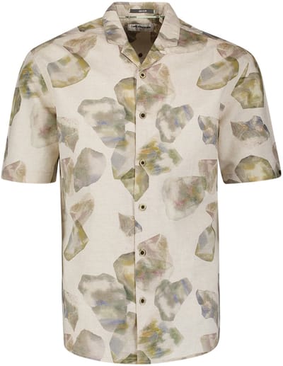 No Excess Shirt short sleeve allover printed green