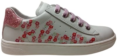Naturino - Bebyt Zip- Mt 36 - Veter/ Rits bloemenprint lederen sneakers - wit