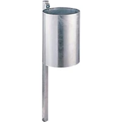 Afvalbak met bevestigingspaal, Ø 300 x H 380 mm