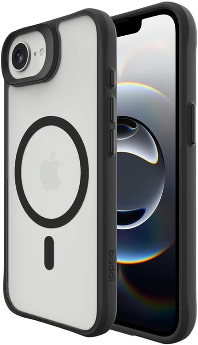 Buddi Hybrid - Hoesje Geschikt voor Apple iPhone 17e / 16e - Compatibel met MagSafe - Back Cover met Magneet - Magnetische Beschermhoes - Matte Zwart