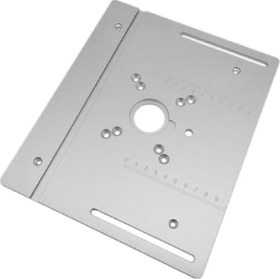 Freestafel Inzetplaat Aluminiumlegering Hout Frezen Flip Board Trimmachine Graveerhulpgereedschap Tafelzaag Houtbewerkingsbanken - zilver
