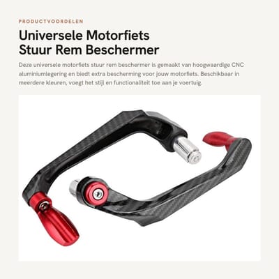 Dailygoods- Rembeschermer CNC Aluminiumlegering - Handbeschermers - Stuurbeschermer - Motorfiets - Elektrische auto - Hoogwaardig materiaal - Handbeschermer