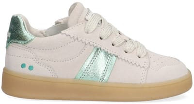 BunniesJR 225451-401 Meisjes Lage Sneakers - Beige/Blauw - Suède - Veters