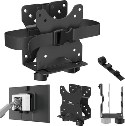 Maclean mini-computersteun - PC houder - 17-70 mm bereik, VESA-compatibel, maximale belasting 5 kg, zwart, MC-115 B