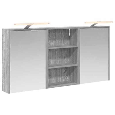 vidaXL - Badkamerkast - set - 3 - st - 126 - x - 16 - x - 62.5 - cm - Bewerkt - hout
