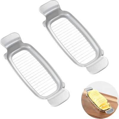 Boter en kaasschaaf - Keuken snijder - Gelijkmatig snijden - Ergonomische handgreep - 2 stuks - Zilver
