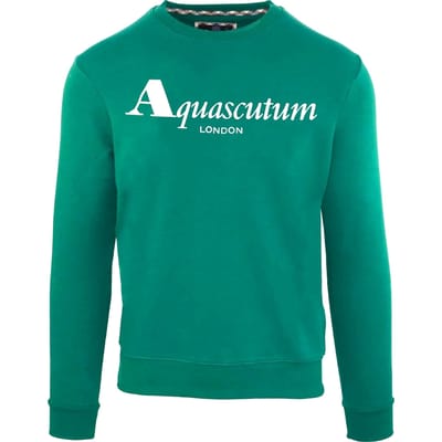 Aquascutum gewaagd London logo groen sweatshirt