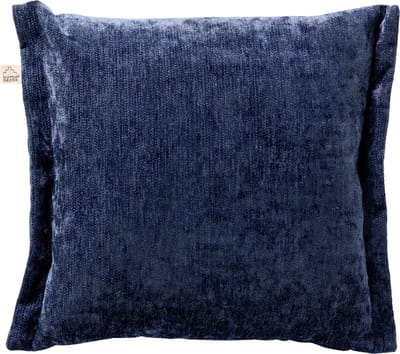 Dutch Decor LEWIS - Sierkussen 45x45 cm - fluweel - met sierrand - Insignia Blue - donkerblauw - Inclusief binnenkussen - Luxe kussens voor woonkamer & bank