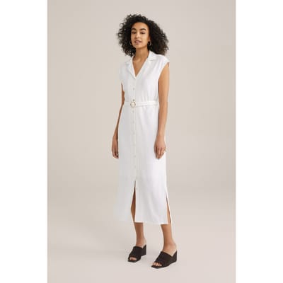 WE Fashion Dress Mid Length White Taglia: XS | Abiti Midi Outlet | Donna | Bianco