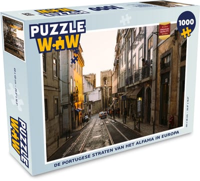 Puzzel De Portugese straten van het Alfama in Europa - Legpuzzel - Puzzel 1000 stukjes volwassenen