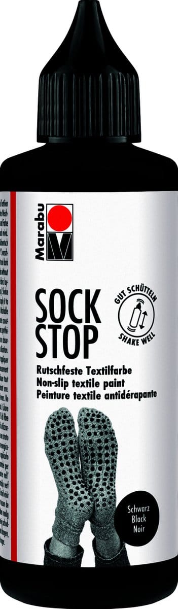 Marabu Sock Stop Antislip Textielverf Zwart 90ml