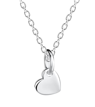 Joy|S - Zilveren hartje hanger met ketting - petit hartje 5 mm - ketting 45 cm - sterling zilver 925