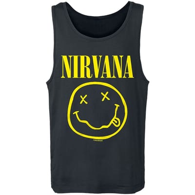 Nirvana Tanktop - Logo - S tot M - voor Mannen - zwart