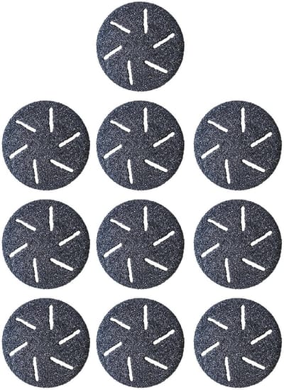 Voetvijl Navulpads - Schuurpapier Schijven - Verwijderen Dode Huid - 10 Stuks Set - Diameter 3.7cm