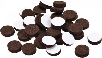 Vilten Meubelpads - Vloerbeschermers - Meubels Beschermen - Sterke Kleeflaag - 18mm Rond 5mm Dik - Bruin