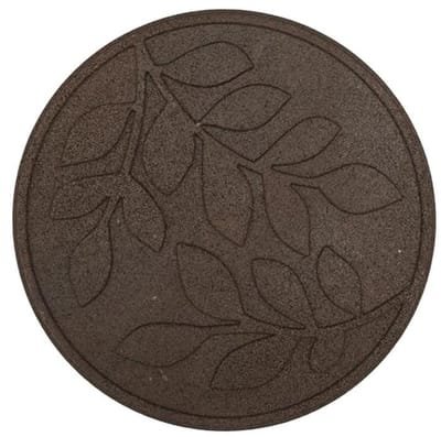 Stepping Stone Tuintegels van Gerecycled Rubber - Slijtvaste Heavy Duty Buiten Tegels - Set van 4 (Terra Cotta, Dia. 46 cm)