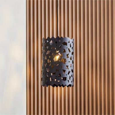 Lucande - hanglamp - 1licht - IJzer - H: 37.5 cm - E27 - zwart