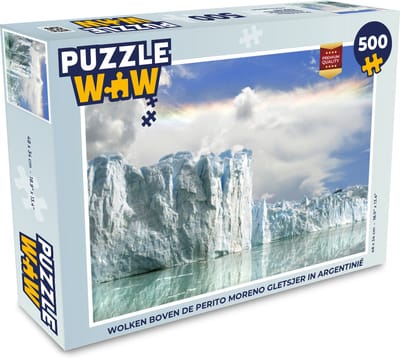 Puzzel Wolken boven de Perito Moreno gletsjer in Argentinië - Legpuzzel - Puzzel 500 stukjes