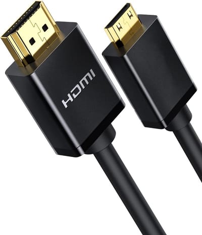 Qost - Mini HDMI naar HDMI Kabel - HDMI 2.0 Versie - 4K / 60Hz - 1 Meter - Zwart