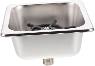 Glazenwasser Keuken - Flessenspoeler Bekerreiniger - Snel Glazen Spoelen - Hogedruk Reiniging - 17.5x16cm - Zilver