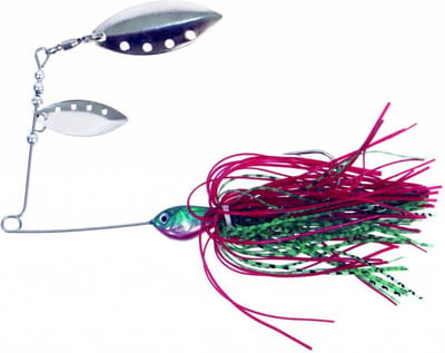Predox Spintexx Double Will 13 g - krachtige spinnerbait met dubbele willowbladen voor roofvissen Red/Peach
