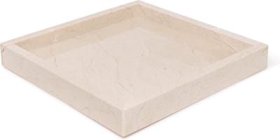 MOOISA - Marmer - Marmer beige dienblad - tray 30x30cm - rond marmer dienblad - vierkant marmer dienblad - decoratie schaal - tapasplank - serveerplank