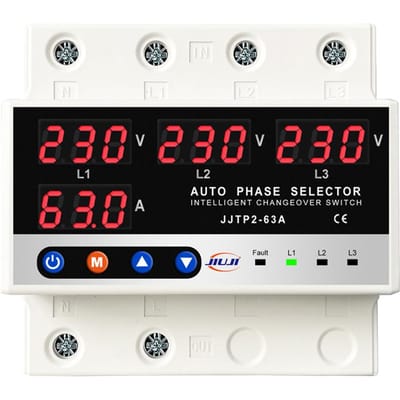 Multifunctionele Microcontroller Gebaseerde 3P Beveiliging Digitale Spanning Stroom Weergave Instelbaar veelkleurig