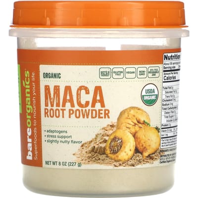 BareOrganics, poudre de racine de maca biologique, 227 g (227g)