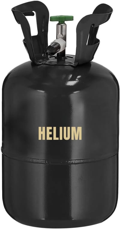 AHD® Helium Tank voor Ballonnen - Helium Tank - 50 ballonnen - Zwart- 25cm x 25cm x 43cm; 15kg