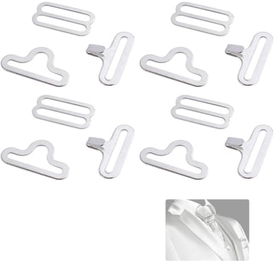 Dailygoods- Haaksluiting Verstelbaar - 50 Sets - Ultra Dun - Roestbestendig - Vlinderdas Clip - 20 mm Grootte - Voor Doe-het-zelf - Dassluiting