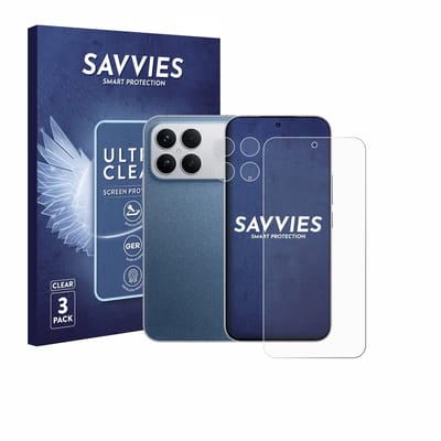 Savvies - Screenprotector voor Xiaomi Poco F8 Ultra 5G (Voor+Camera) - Folie Beschermfolie transparant 6 Stuks
