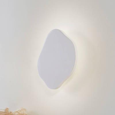 Lindby LED wandlamp Nielson, wit, gips, 30 x 30 cm
