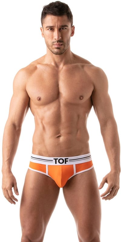 TOF Paris French Brief Orange - MAAT XXL - Heren Ondergoed - Slip voor Man - Mannen Brief