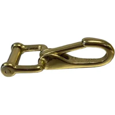 Horsesleutel van staal met messing coating HFI Spring Snap