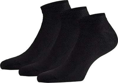 Sneakersokken Bamboe Zwart 3-paar Heren / Dames - Maat 39-42