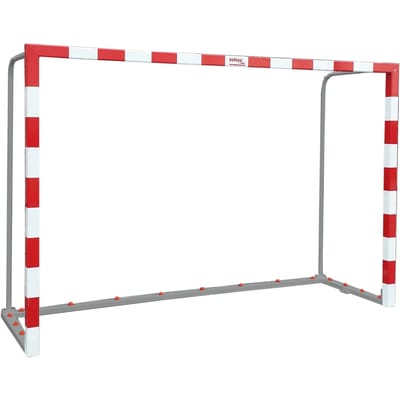 Set Aluminium Zaal/Handbal Doelen Verplaatsbaar 80x80 Mm Met 80x40mm Basis Top