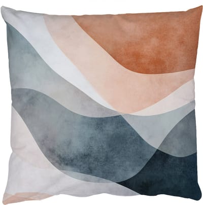 Sierkussens - Kussentjes Woonkamer - 50x50 cm - Abstract - Golven - Blauw
