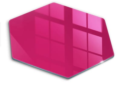 Wallfluent Glazen Snijplanken - Roze Snijplanken Glas - h40 cm - Donkerroze Snijplanken van Glas - Snijplank van Glas - Glazen Snijplank Voor Keuken - Antislip Glazen Snijplank