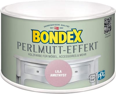 Bondex 424272 Parelmoer Effect Paarse Amethist 0,5 L voor 5 m² - Decoratieve verf met een subtiel parelmoer glanseffect - ook geschikt voor muren